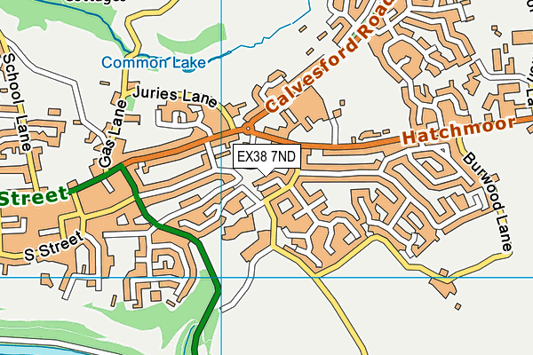 EX38 7ND map - OS VectorMap District (Ordnance Survey)