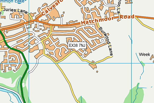 EX38 7NJ map - OS VectorMap District (Ordnance Survey)