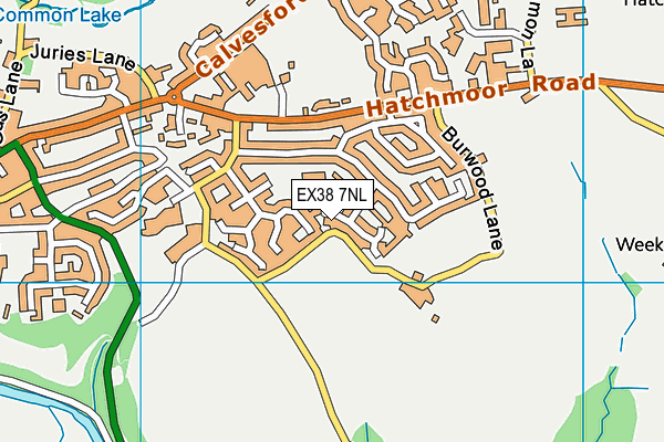 EX38 7NL map - OS VectorMap District (Ordnance Survey)