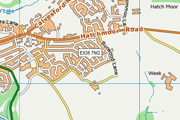 EX38 7NQ map - OS VectorMap District (Ordnance Survey)