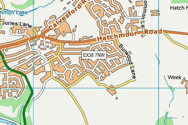 EX38 7NW map - OS VectorMap District (Ordnance Survey)