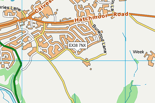 EX38 7NX map - OS VectorMap District (Ordnance Survey)