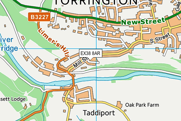 EX38 8AR map - OS VectorMap District (Ordnance Survey)