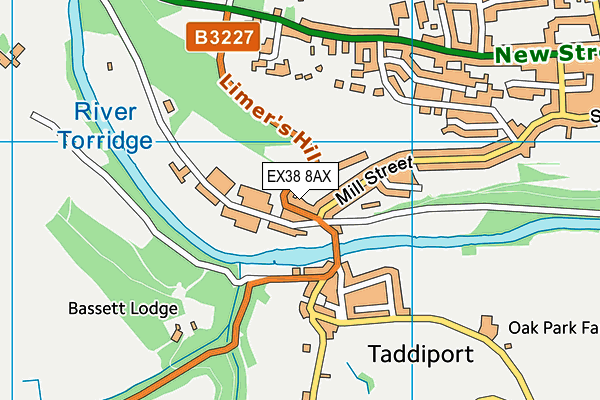 EX38 8AX map - OS VectorMap District (Ordnance Survey)