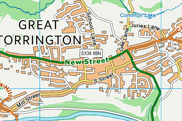 EX38 8BN map - OS VectorMap District (Ordnance Survey)