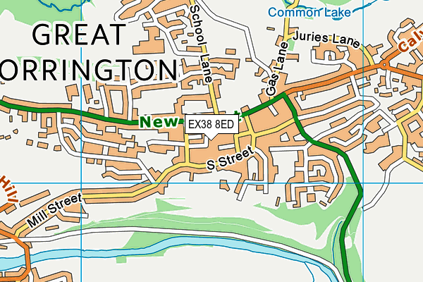 EX38 8ED map - OS VectorMap District (Ordnance Survey)