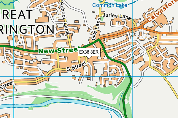 EX38 8ER map - OS VectorMap District (Ordnance Survey)