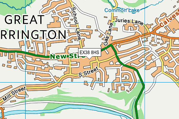 EX38 8HS map - OS VectorMap District (Ordnance Survey)