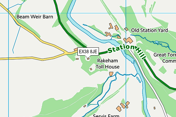 EX38 8JE map - OS VectorMap District (Ordnance Survey)