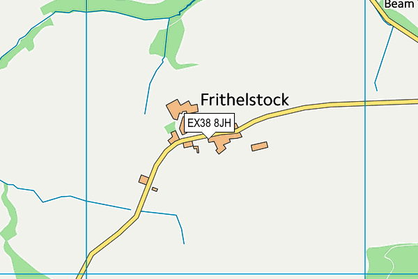 EX38 8JH map - OS VectorMap District (Ordnance Survey)