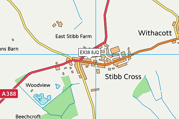 EX38 8JQ map - OS VectorMap District (Ordnance Survey)