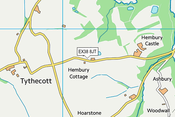 EX38 8JT map - OS VectorMap District (Ordnance Survey)