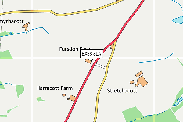 EX38 8LA map - OS VectorMap District (Ordnance Survey)