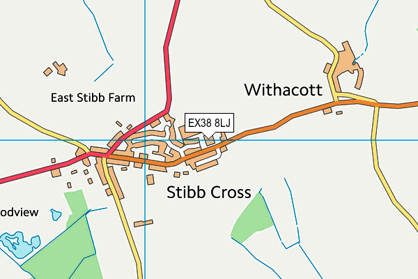 EX38 8LJ map - OS VectorMap District (Ordnance Survey)