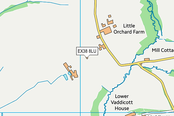 EX38 8LU map - OS VectorMap District (Ordnance Survey)