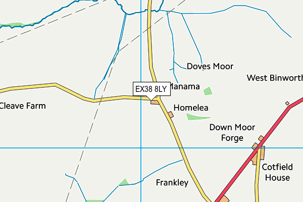 EX38 8LY map - OS VectorMap District (Ordnance Survey)