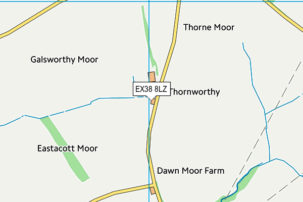 EX38 8LZ map - OS VectorMap District (Ordnance Survey)