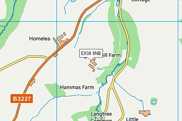 EX38 8NB map - OS VectorMap District (Ordnance Survey)