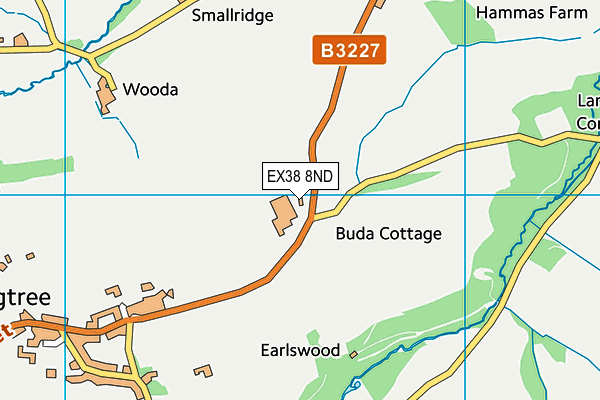 EX38 8ND map - OS VectorMap District (Ordnance Survey)