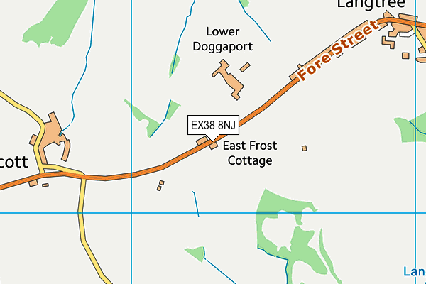 EX38 8NJ map - OS VectorMap District (Ordnance Survey)