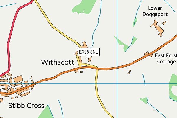 EX38 8NL map - OS VectorMap District (Ordnance Survey)