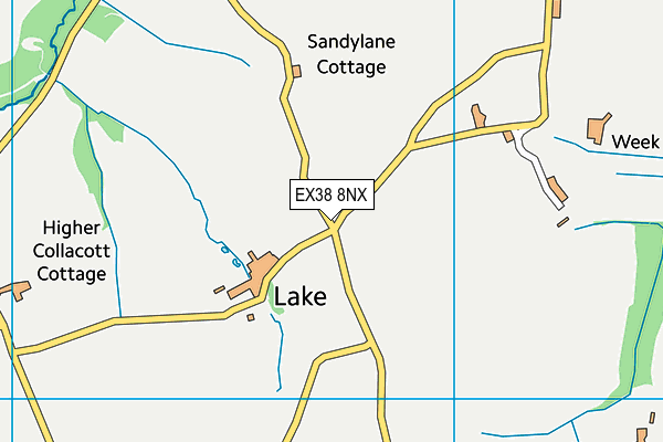 EX38 8NX map - OS VectorMap District (Ordnance Survey)