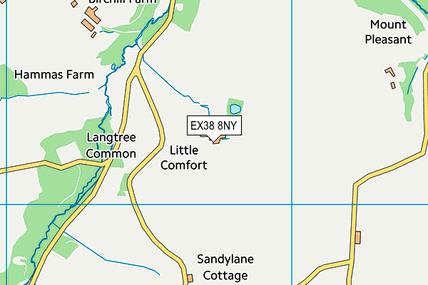 EX38 8NY map - OS VectorMap District (Ordnance Survey)