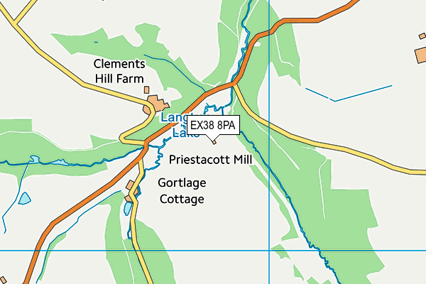 EX38 8PA map - OS VectorMap District (Ordnance Survey)