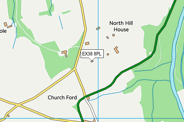 EX38 8PL map - OS VectorMap District (Ordnance Survey)