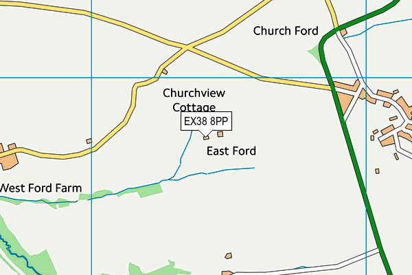 EX38 8PP map - OS VectorMap District (Ordnance Survey)