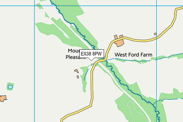 EX38 8PW map - OS VectorMap District (Ordnance Survey)