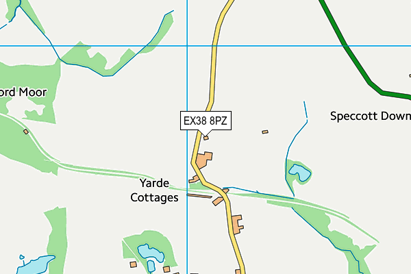 EX38 8PZ map - OS VectorMap District (Ordnance Survey)