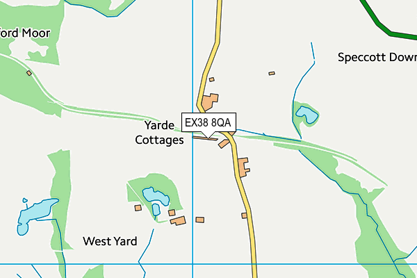 EX38 8QA map - OS VectorMap District (Ordnance Survey)