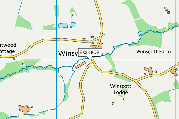 EX38 8QB map - OS VectorMap District (Ordnance Survey)