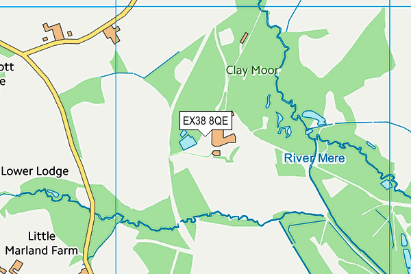 EX38 8QE map - OS VectorMap District (Ordnance Survey)