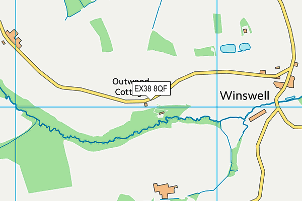 EX38 8QF map - OS VectorMap District (Ordnance Survey)