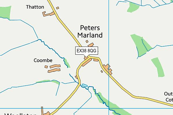 EX38 8QG map - OS VectorMap District (Ordnance Survey)