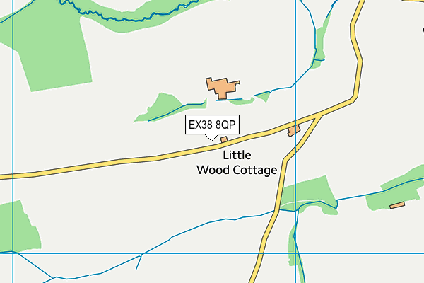 EX38 8QP map - OS VectorMap District (Ordnance Survey)