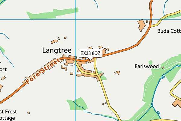 EX38 8QZ map - OS VectorMap District (Ordnance Survey)