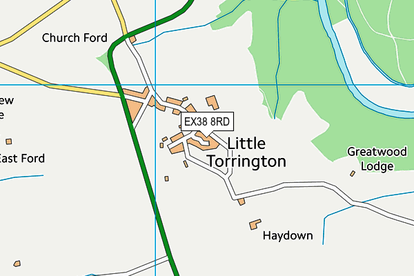 EX38 8RD map - OS VectorMap District (Ordnance Survey)