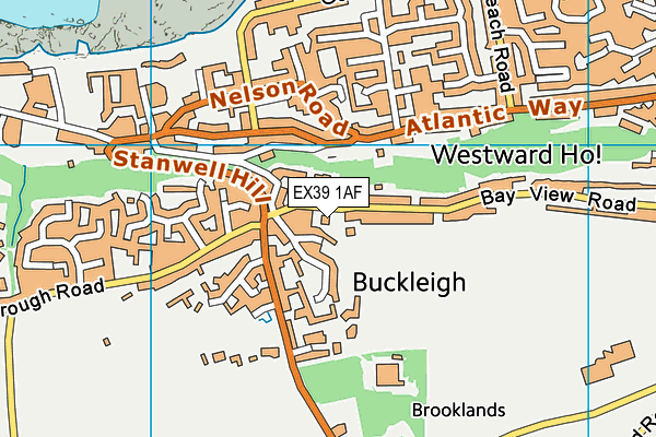 EX39 1AF map - OS VectorMap District (Ordnance Survey)