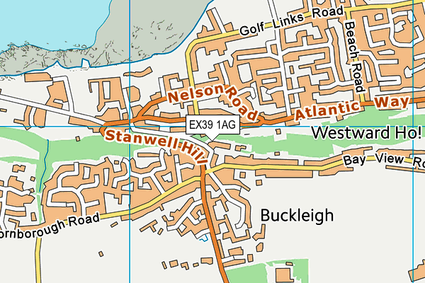 EX39 1AG map - OS VectorMap District (Ordnance Survey)