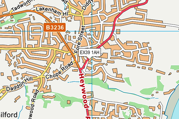 EX39 1AH map - OS VectorMap District (Ordnance Survey)