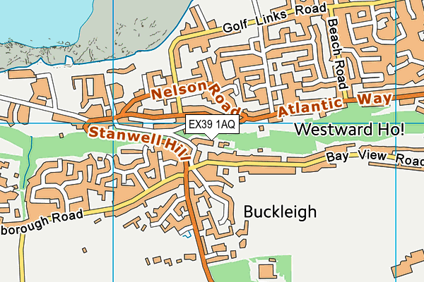 EX39 1AQ map - OS VectorMap District (Ordnance Survey)