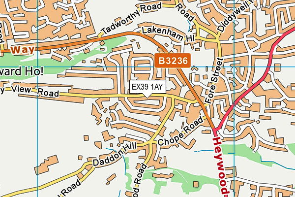 EX39 1AY map - OS VectorMap District (Ordnance Survey)