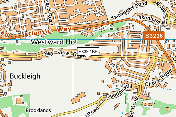 EX39 1BH map - OS VectorMap District (Ordnance Survey)