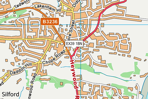 EX39 1BN map - OS VectorMap District (Ordnance Survey)