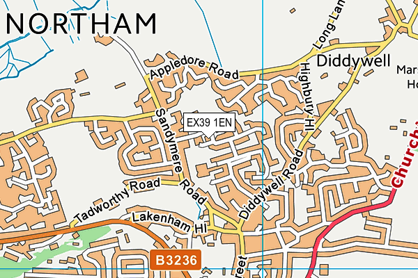 EX39 1EN map - OS VectorMap District (Ordnance Survey)