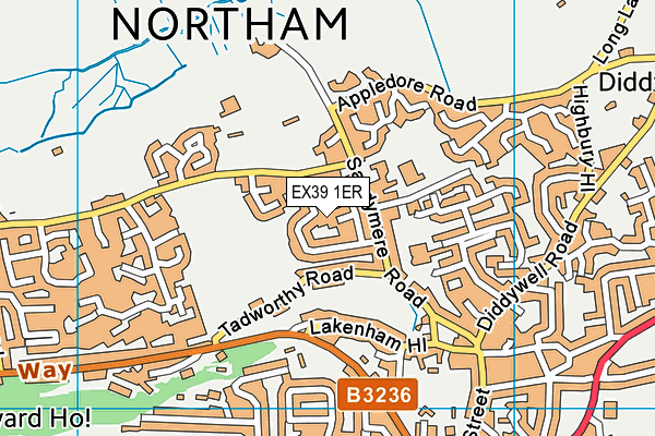 EX39 1ER map - OS VectorMap District (Ordnance Survey)