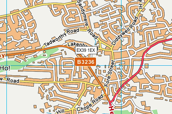 EX39 1EX map - OS VectorMap District (Ordnance Survey)